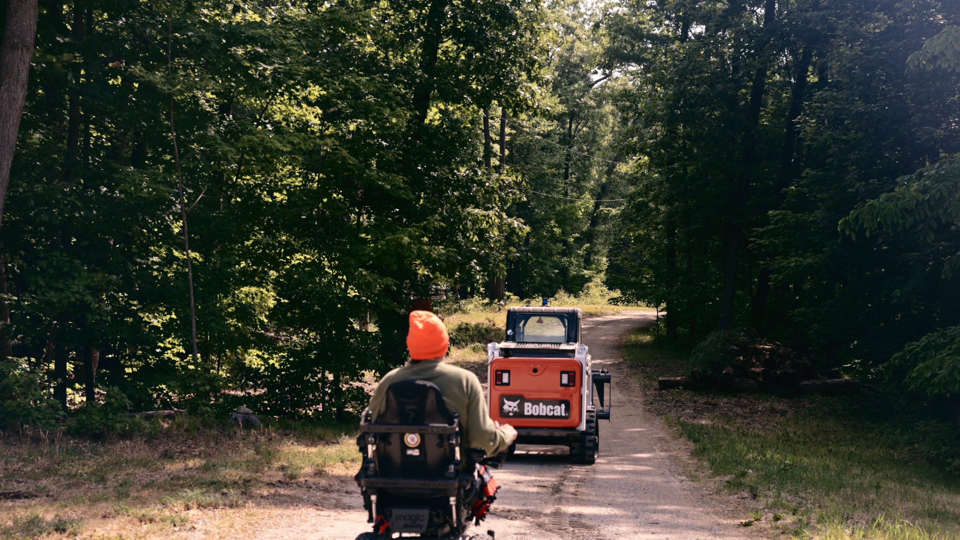 Eric Hudson operates his Bobcat T450 from his wheelchair!