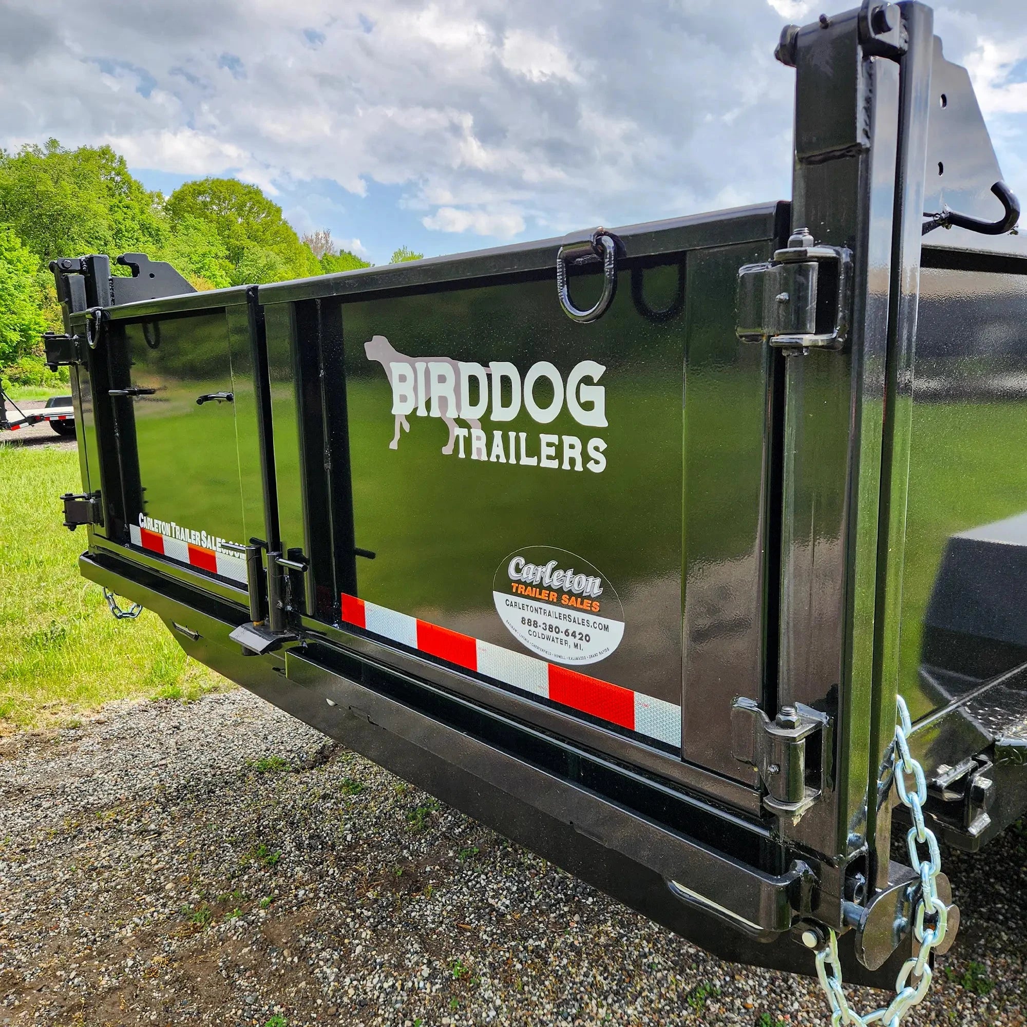 14' Birddog Dump Trailer Gloss Black | Watchdog