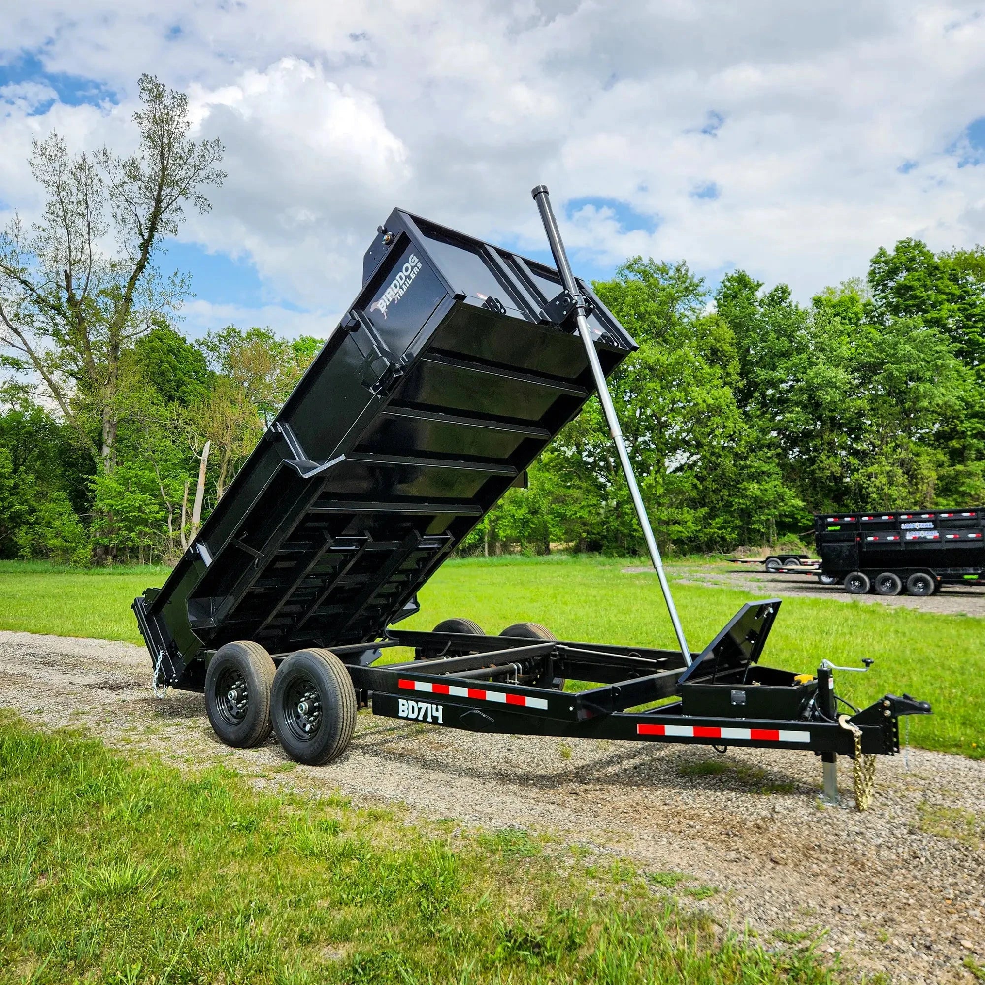 14' Birddog Dump Trailer Gloss Black | Watchdog