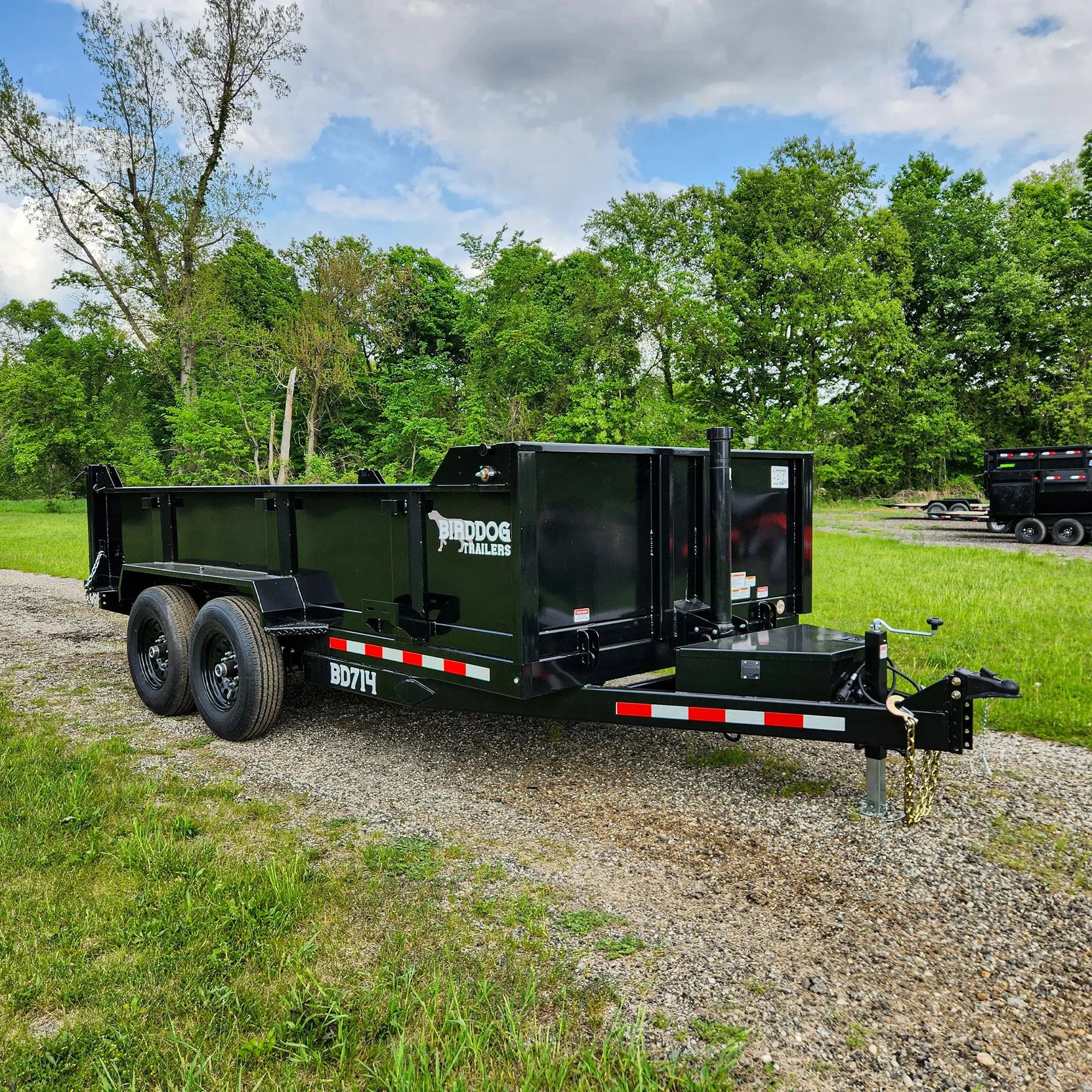 14' Birddog Dump Trailer Gloss Black | Watchdog