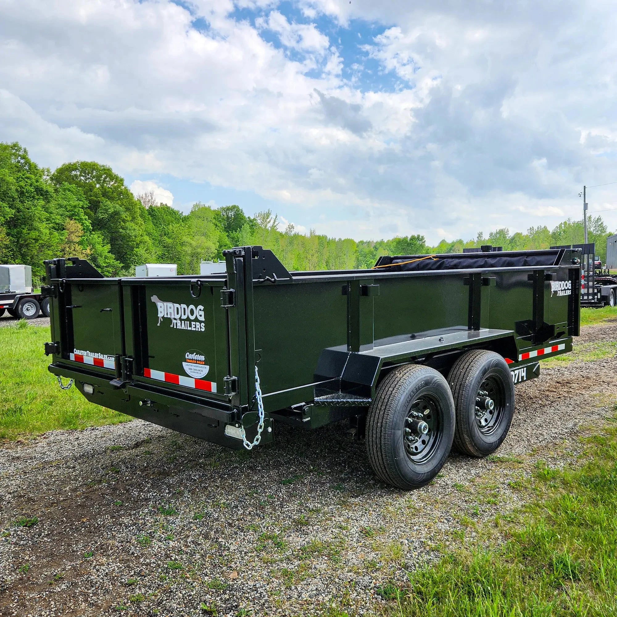 14' Birddog Dump Trailer Gloss Black | Watchdog