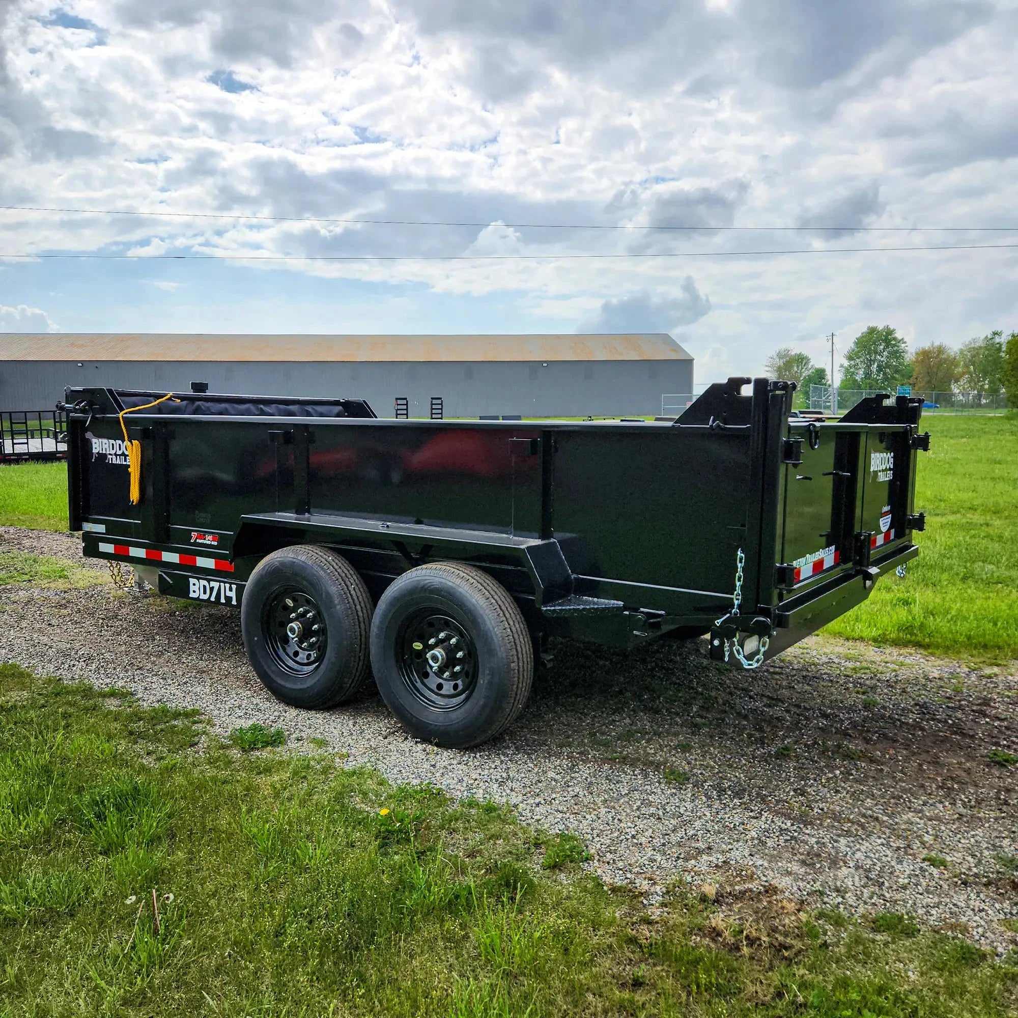 14' Birddog Dump Trailer Gloss Black | Watchdog