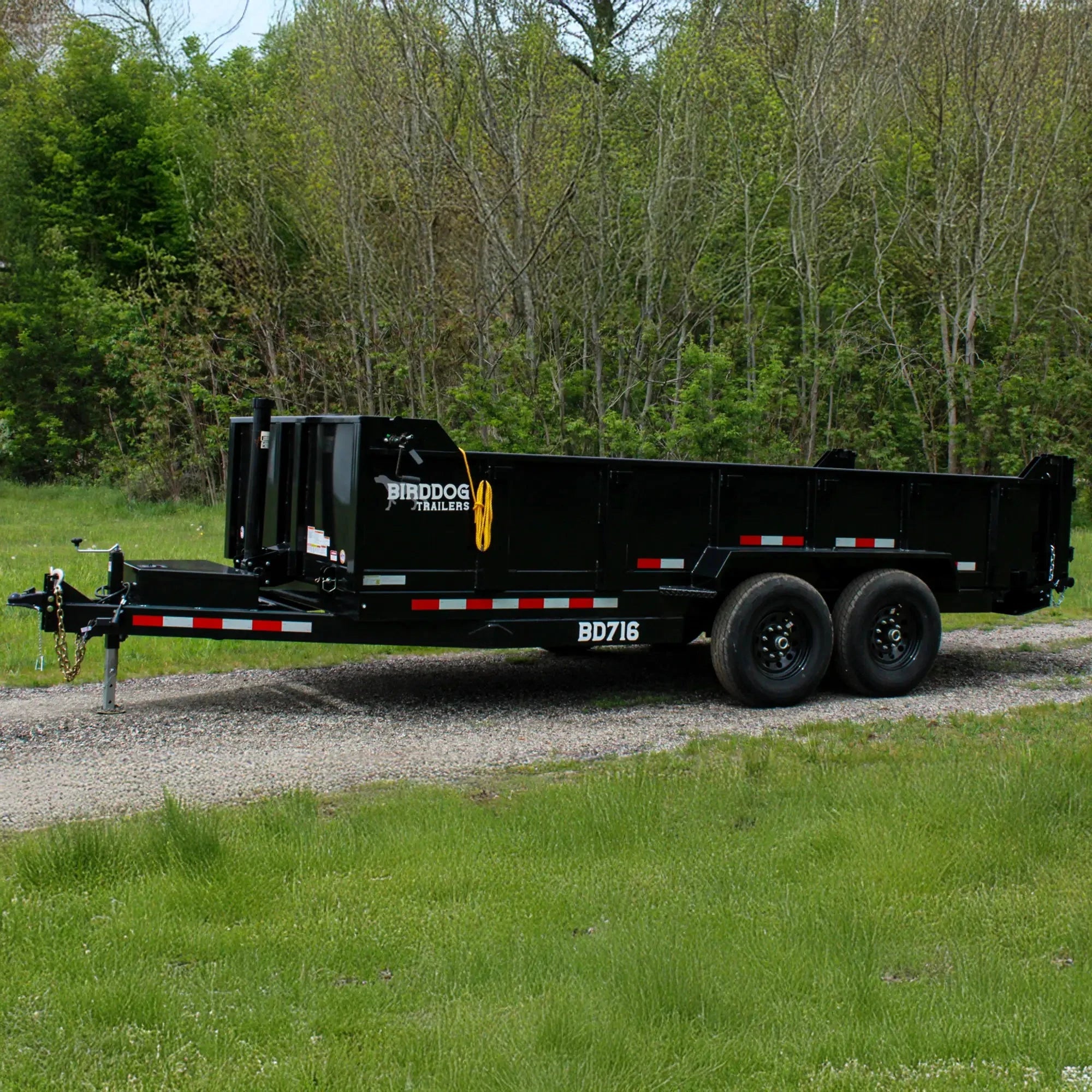 16' Birddog Dump Trailer Gloss Black | Watchdog