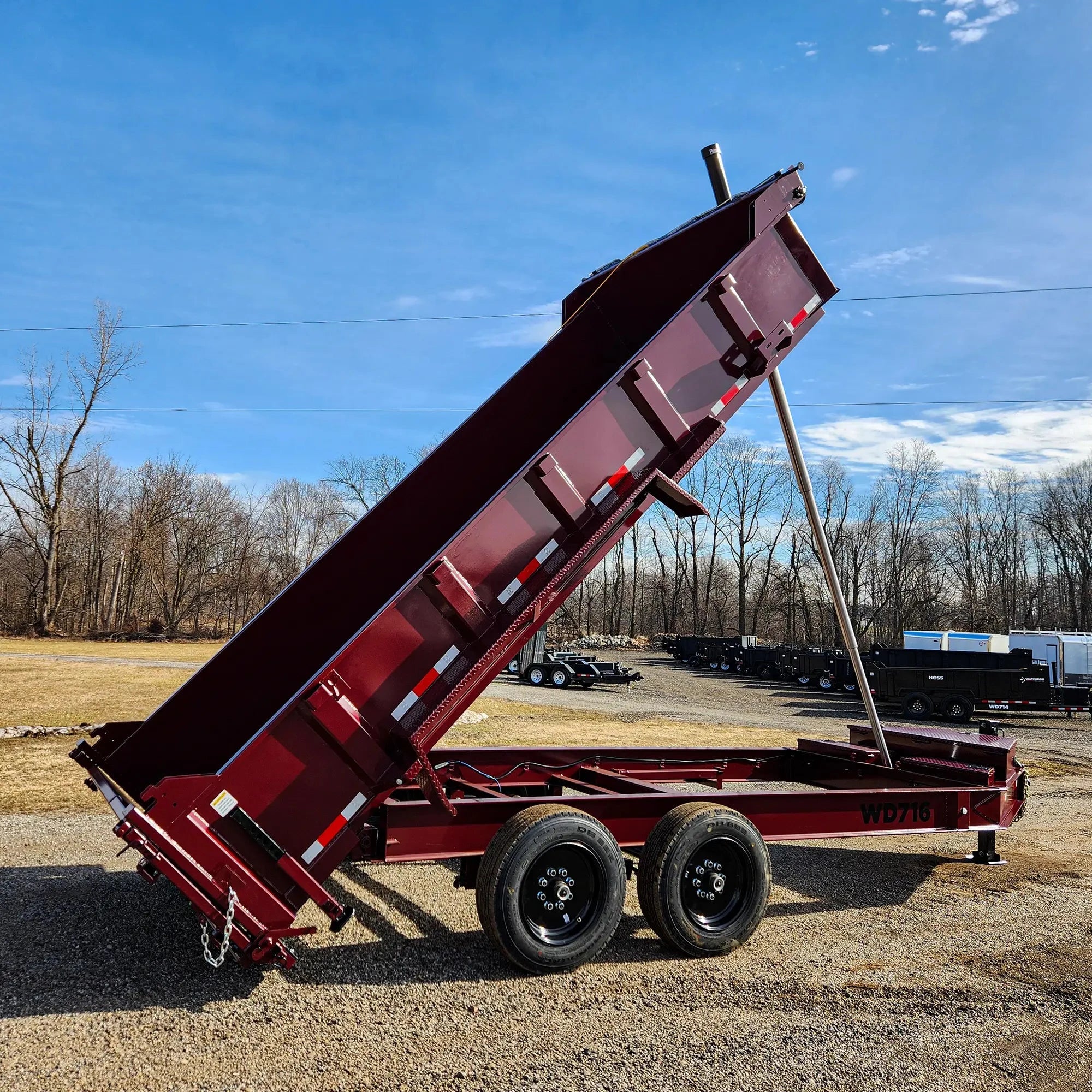 16' Pro-Line Dump Trailer Burgundy | Watchdog