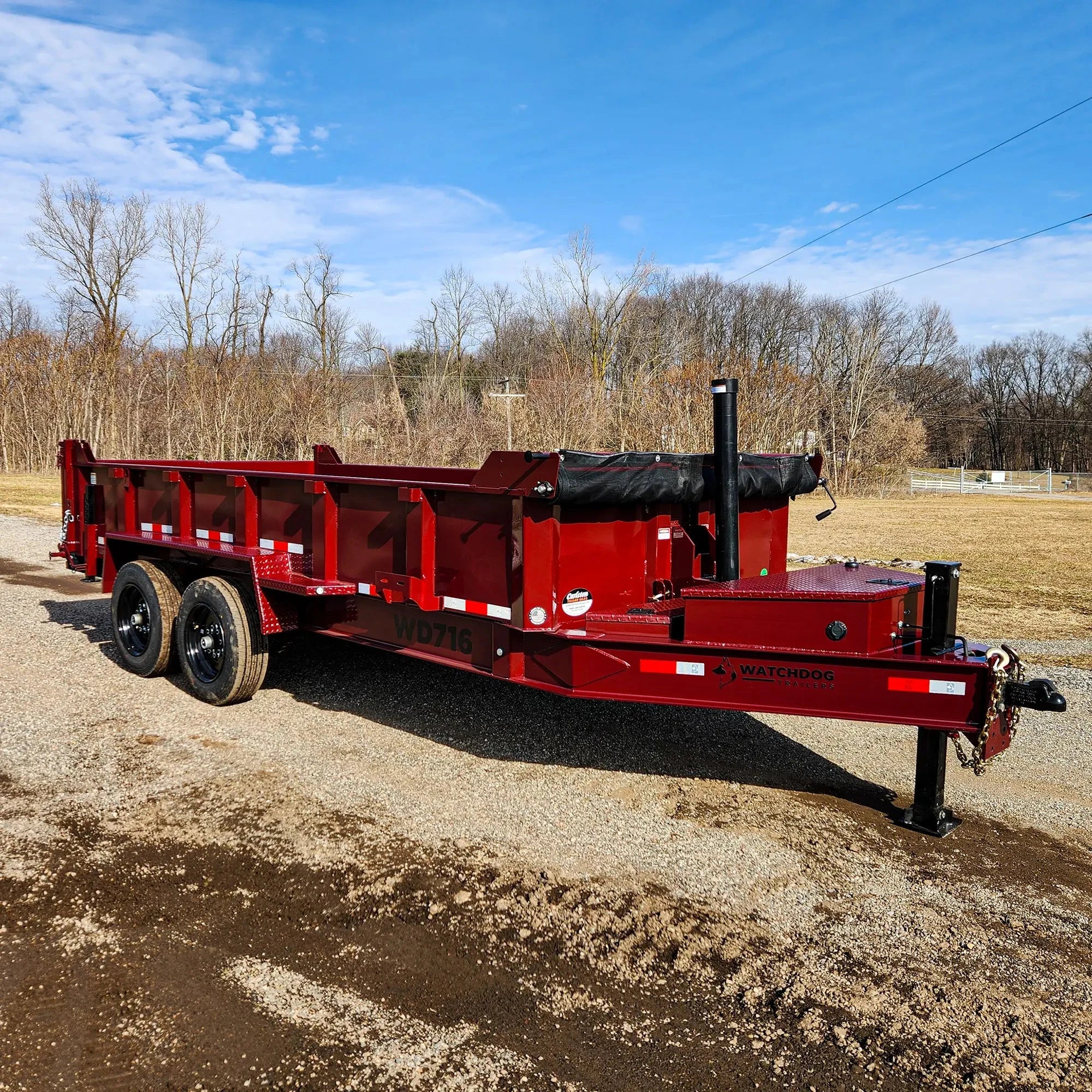 16' Pro-Line Dump Trailer Burgundy | Watchdog