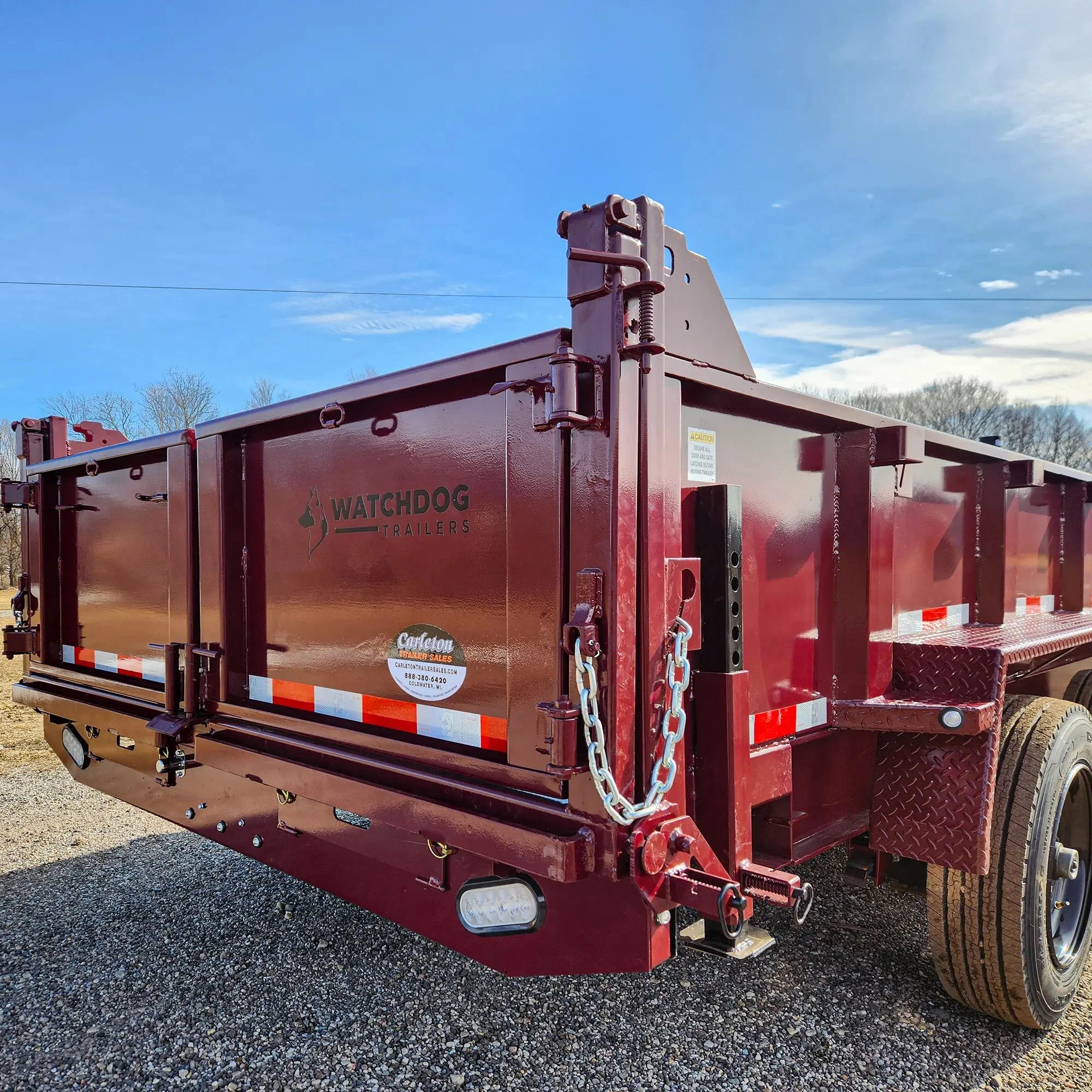 16' Pro-Line Dump Trailer Burgundy | Watchdog