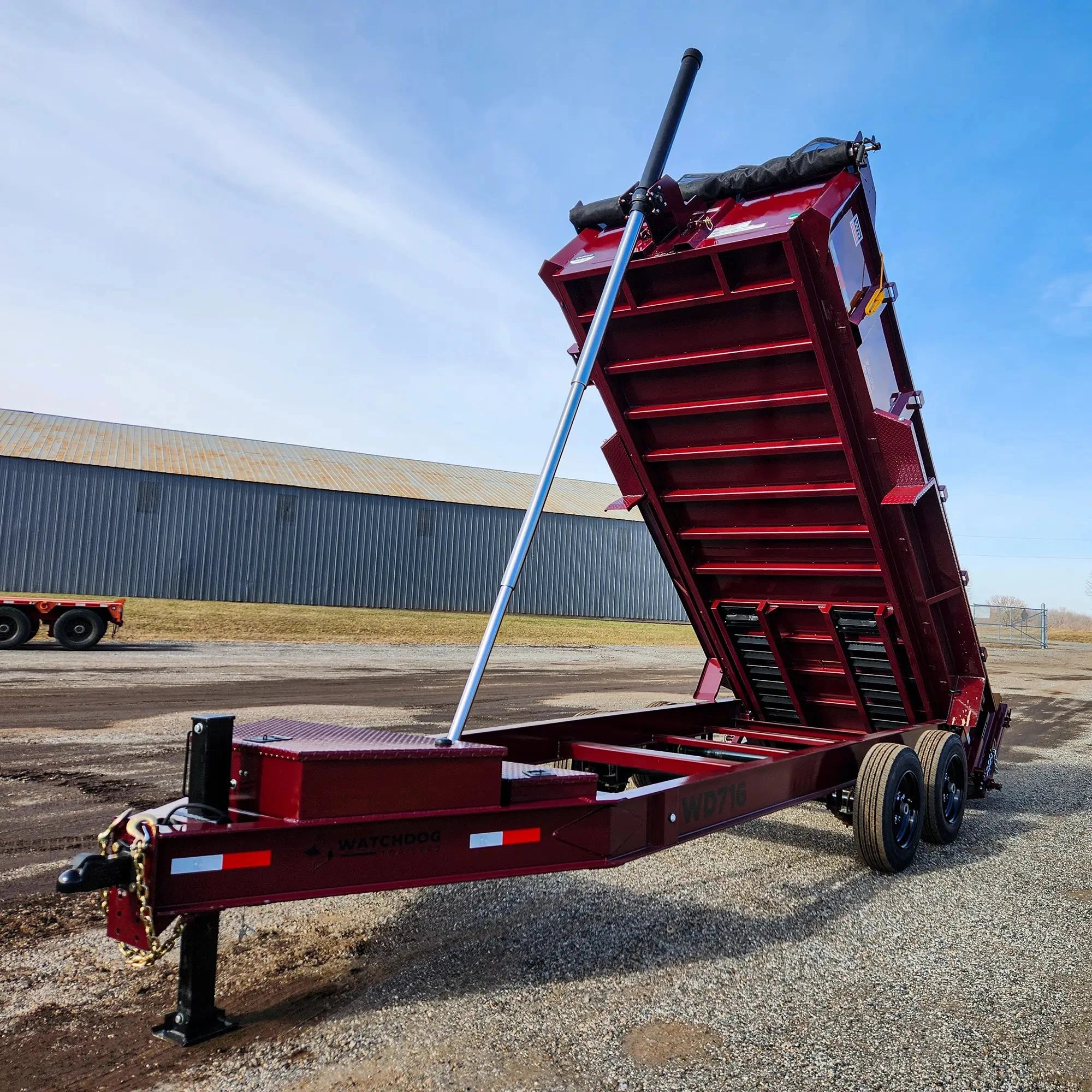 16' Pro-Line Dump Trailer Burgundy | Watchdog