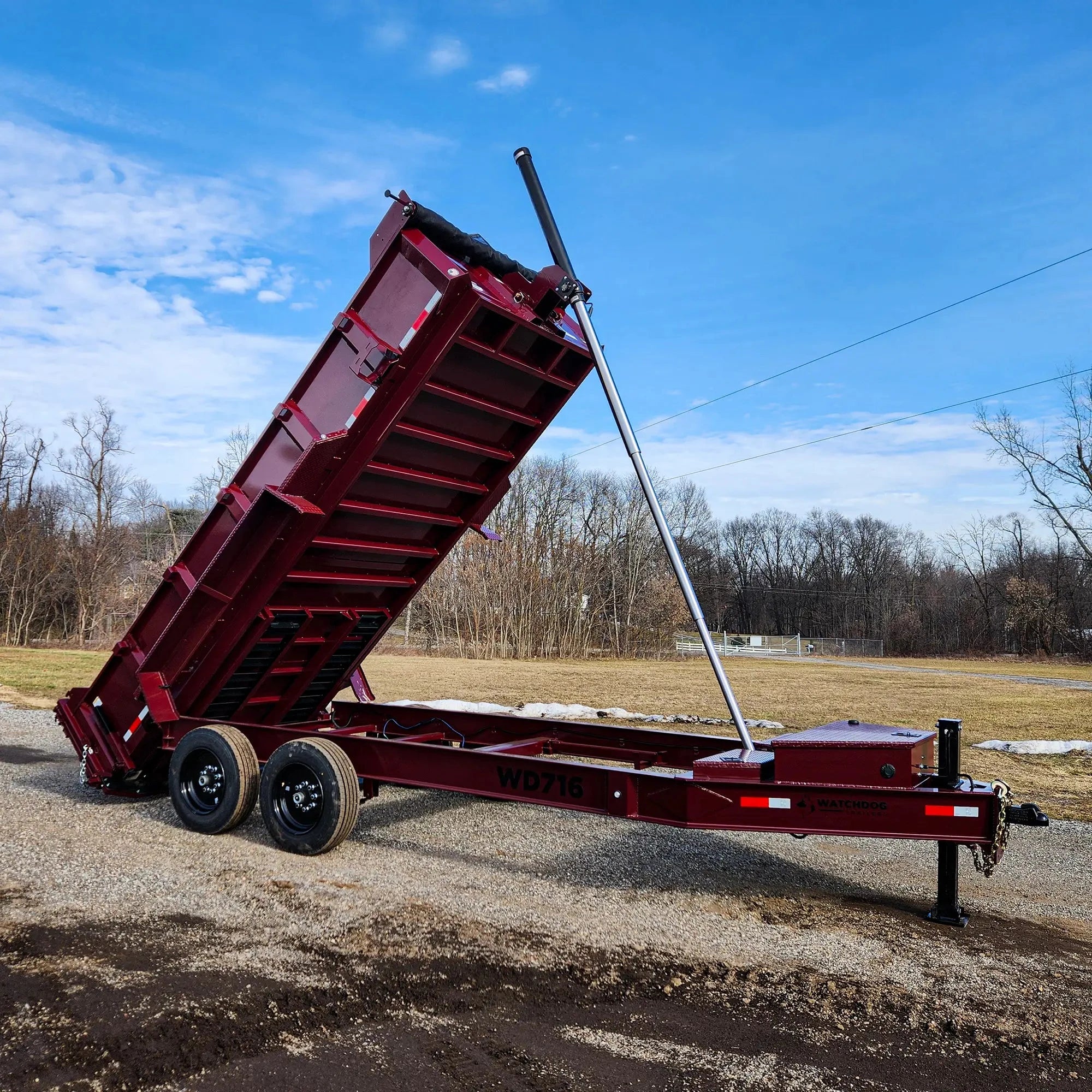 16' Pro-Line Dump Trailer Burgundy | Watchdog