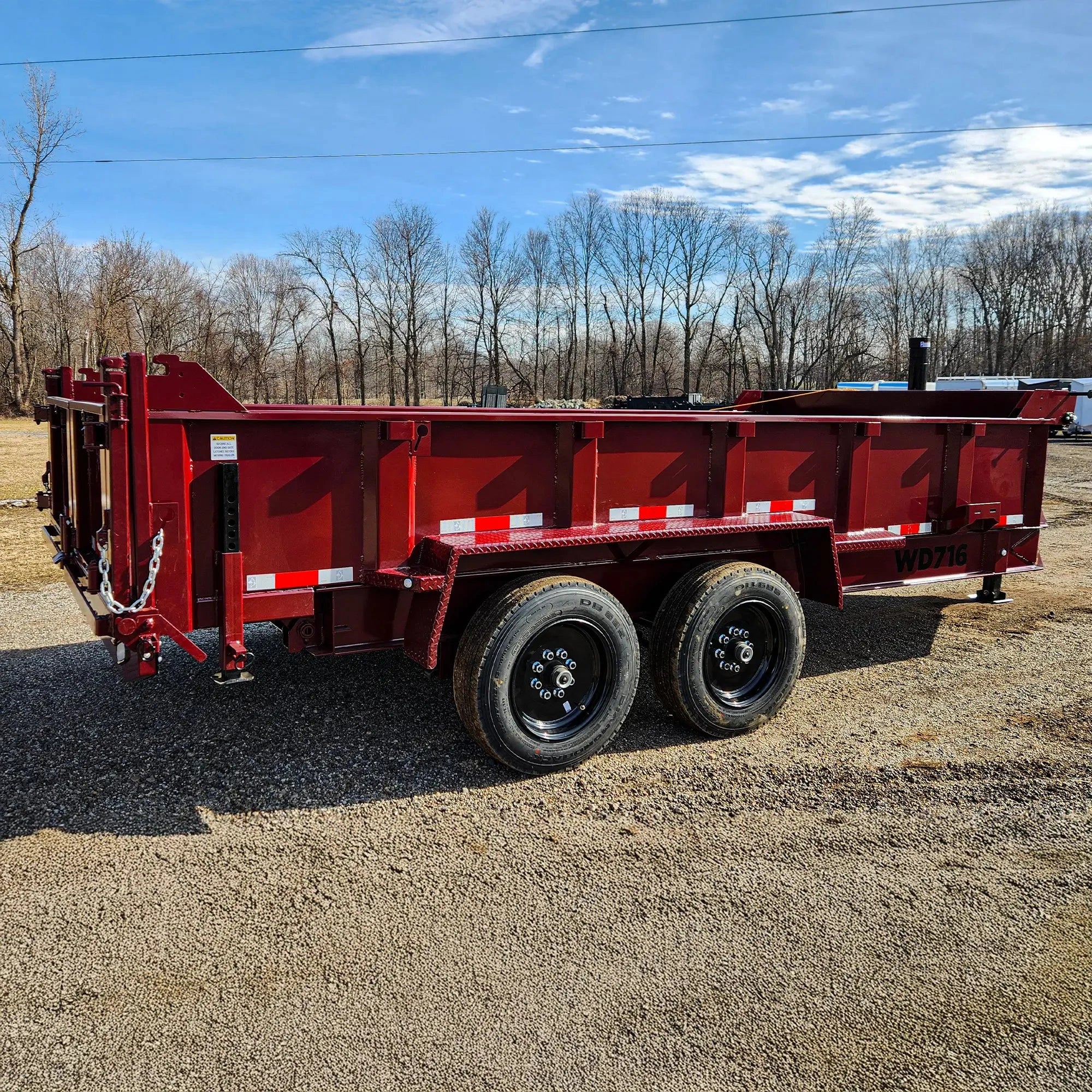 16' Pro-Line Dump Trailer Burgundy | Watchdog