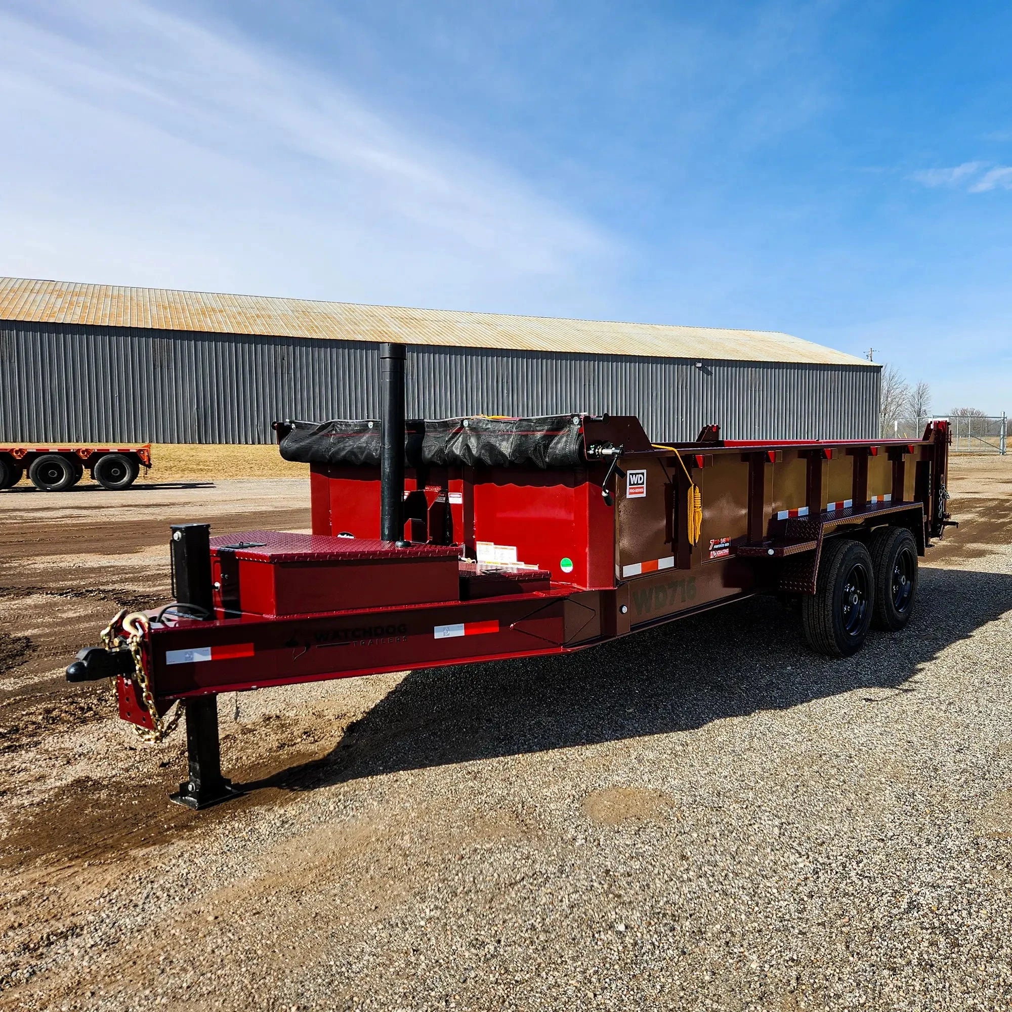 16' Pro-Line Dump Trailer Burgundy | Watchdog