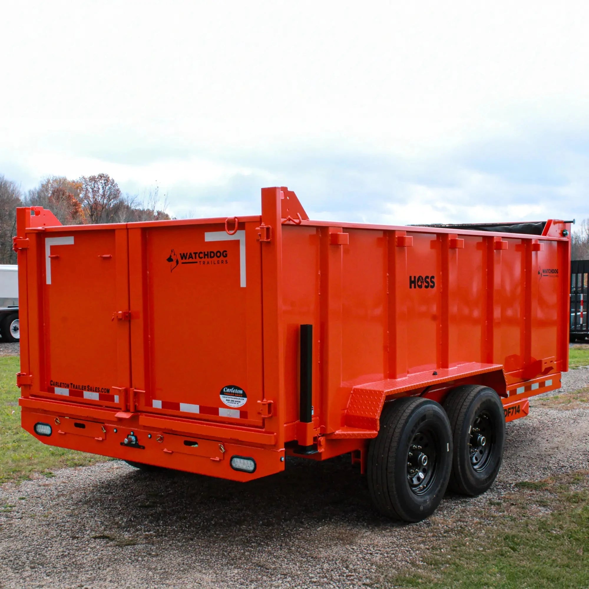 7'x14' Orange WDF Hoss Dump Trailer | Watchdog