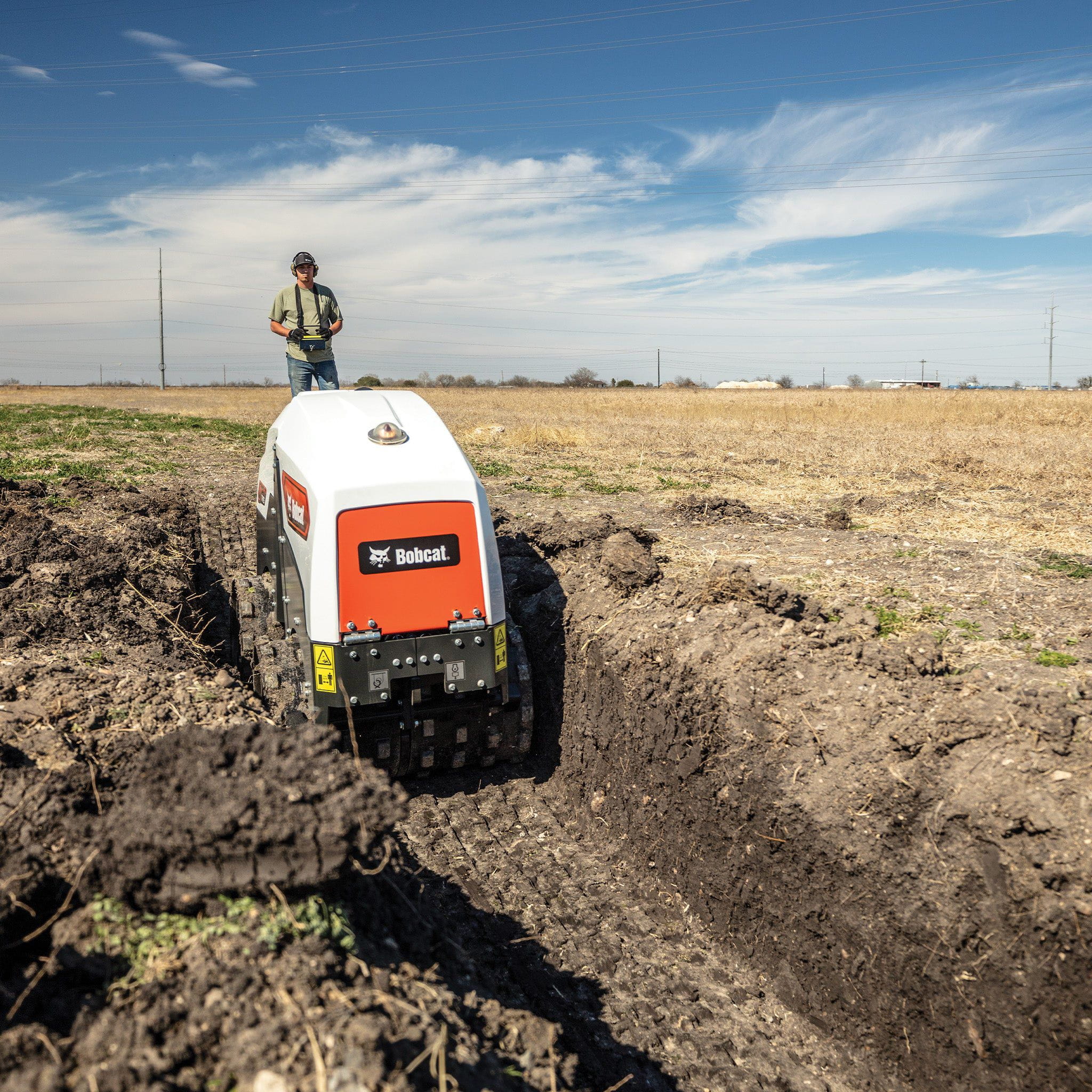 Bobcat Trench Roller Rental in Michigan | Dual Roller Remote Control