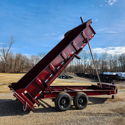16' Pro-Line Dump Trailer Burgundy | Watchdog