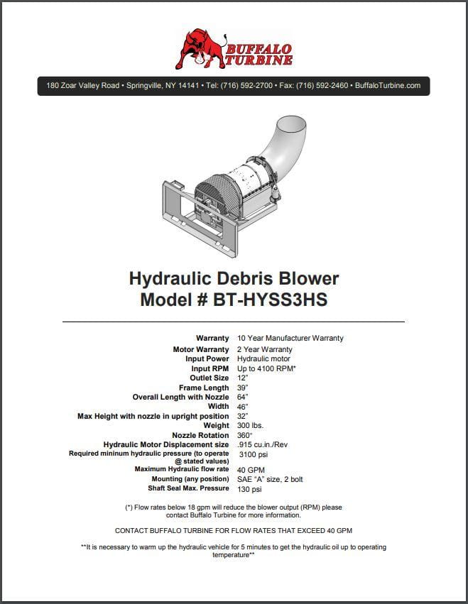 BT-HYSS3HS | Buffalo Turbine